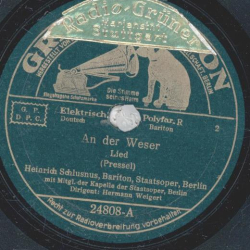 Heinrich Schlusnus - An der Weser / Am Meer