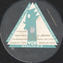 Vox-Symphonie-Orchester - Martha, Ouvertüre Teil I und II
