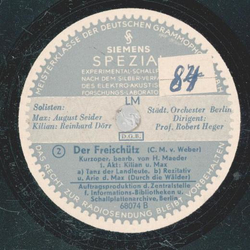 Stdt. Orchester Berlin: Prof. Robert Heger - Der Freischtz (4 Records)