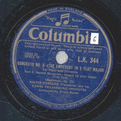 Walter Gieseking, Vienna Philharmonic Orch. - Concerto No.5  ( The Emperor ) in E Flat Part 1- 8 ( 4 Platten )