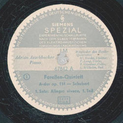 Adrian Aeschbacher - Forellen-Quintett A-Dur op. 114  (4 Records)