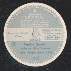 Adrian Aeschbacher - Forellen-Quintett A-Dur op. 114  (4 Records)