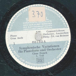 Géza Anda - César Frank: Symphonische Variationen für Pianoforte und Orchester Teil 1-4 ( 2 Platten )