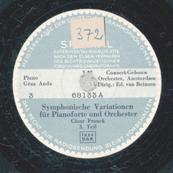 Gza Anda - Csar Frank: Symphonische Variationen fr Pianoforte und Orchester Teil 1-4 ( 2 Platten )