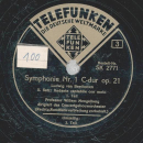 Professor Dr. Wilhelm Mengelberg - Symphonie  Nr.1 C-dur op.21  ( 3 Platten )