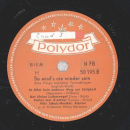 Fritz Schulz-Reichel, Klavier und das Orchester Harry Hermann - So wirds nie wieder sein