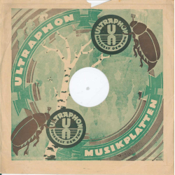 Ultraphon Originalhülle 30 cm – Maikäfer und Birken, grün/braun (1930er, DE)
