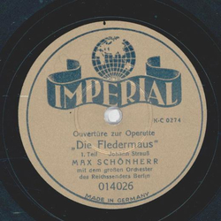 Max Schönherr - Ouvertüre zur Operette Die Fledermaus,...