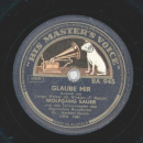 Wolfgang Sauer - Tränen in den Augen / Glaube mir