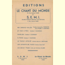 Notenheft / music sheet - A Paris 