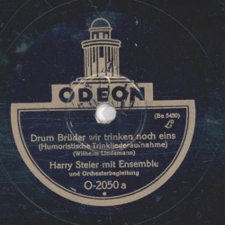 Harry Steier mit Ensemble - Drum, Brüder wir trinken noch eins / Schunkel Walzer