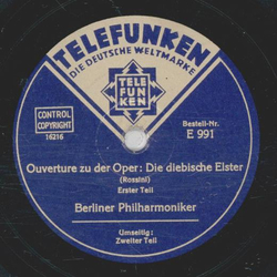 Berliner Philharmoniker - Ouverture zu der Oper: Die diebische Elster