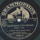 Alfred Sittard - Oratorium Saul, Largo C-dur / Orgelkonzert, F-dur Allegro 1. Satz