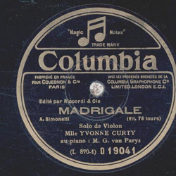 Yvonne Curty - Czardas / Madrigale