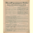 Notenheft / music sheet - Straßensänger von...