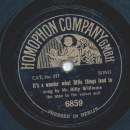 Billy Williams - We all came into the world with nothing / ItS a wonder what little things lead to