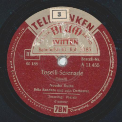 Noucha Doina und Orchester Béla Sanders - Plaisir damour / Toselli-Serenade