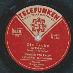 Barnabas von Géczy - Die Taube / O meine Sonne