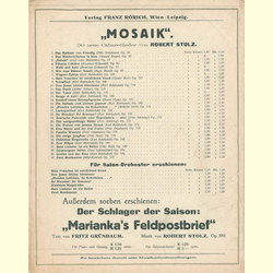 Notenheft / music sheet - Mariankas Feldpostbrief