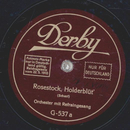Orchester mit Refraingesang - Rosestock, Holderblt /...