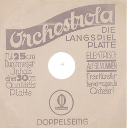 Original Orchestrola Cover fr 25er Schellackplatten A7 B