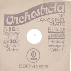 Original Orchestrola Cover fr 25er Schellackplatten A7 B