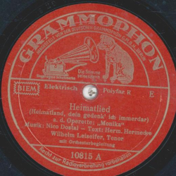 Wilhelm Leiseifer - Heimatlied / Heimat, du Inbegriff der Liebe 