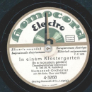 Homocord-Orchester - In einem Klostergarten Teil I und II