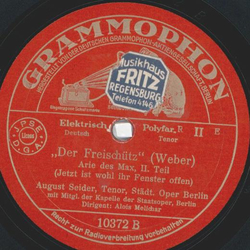 August Seider - Der Freischtz: Arie des Max Teil I und II