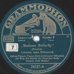 Julius Patzak - Madame Butterfly ( Lebwohl, mein Blütenreich ) / Cavalleria rusticana