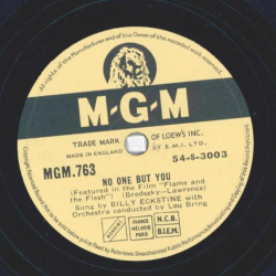 Billy Eckstine - No One But You / I Let a Song go out of My Heart