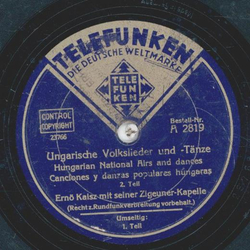 Ern Kaisz - Ungarische Volkslieder und Tnze Teil I und II 