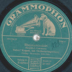 Robert Koppel - Rheinlandmädel / Wenn du eine Schwiegermutter hast