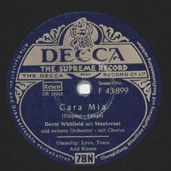 David Whitfield - Cara Mia / Love, Tears and Kisses