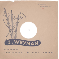 J. Weymann Cover fr 25er Schellackplatten A2 B