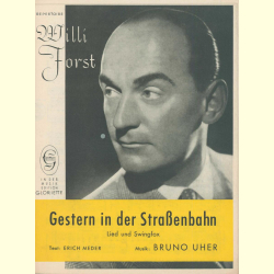 Notenheft / music sheet -  Gestern in der Straßenbahn