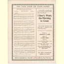 Notenheft / music sheet - All I want is one loving smile...