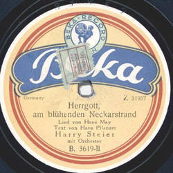 Harry Steier - Leb wohl schwarzbrauners Mgdelein / Herrgott, am blhenden Neckarstrand