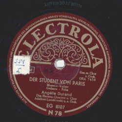 Angèle Durand - Der Student von Paris / Wenn ein Schiff kommt, das nach Hause fährt