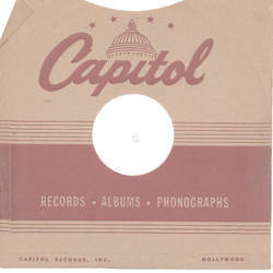 Original Capitol Cover fr 25er Schellackplatten A26 C