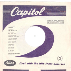 Original Capitol Cover fr 25er Schellackplatten A34 B