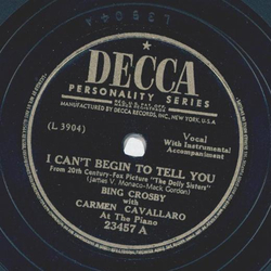 Bing Crosby - I cant begin to tell you / I cant believe that youre in love with me