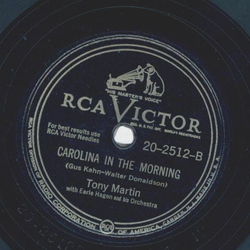 Tony Martin - Ill dance at your Wedding / Carolina in the morning