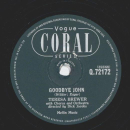 Teresa Brewer with Chorus - A Sweet Old Fashioned Girl / Goodbye John