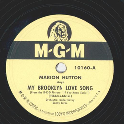 Marion Hutton - My Brooklyn Love Song / Little White Mouse