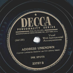 Ink Spots - Bless you / Address unkown