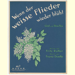 Notenheft / music sheet - Wenn der weisse Flieder wieder blht