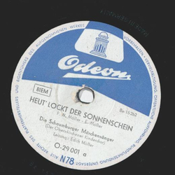 Die Schaumburger Mrchensnger - Heut lockt der Sonnenschein / a) Der Kiebitz b) Freund Husch