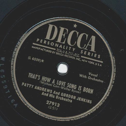 Patty Andrews Gordon Jenkins - If you go / Thats how a love song is born
