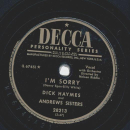 Dick Haymes and Andrews Sisters - Here in my Heart / Im sorry